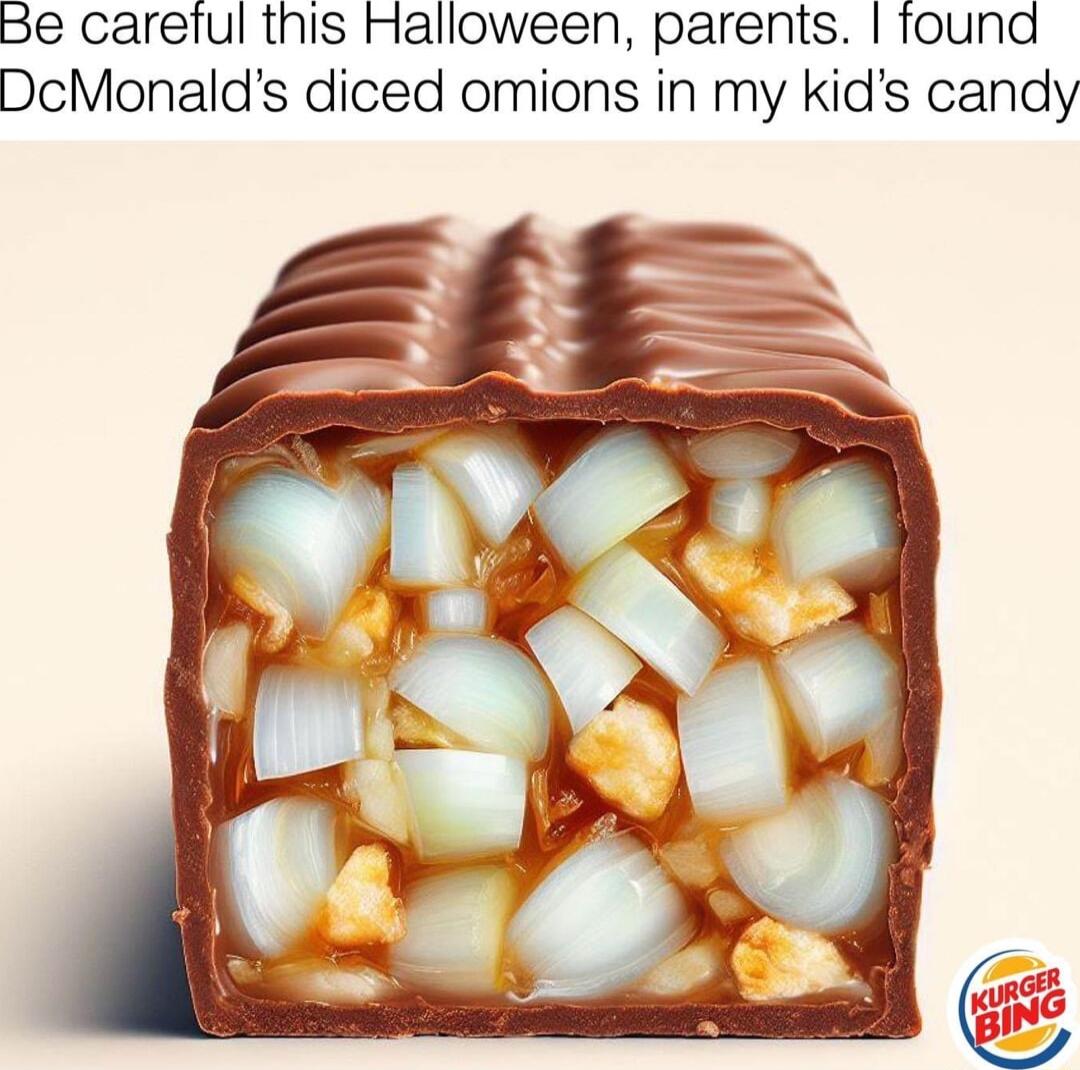 Be careful this Halloween parents found DcMonalds diced omions in my kids candy