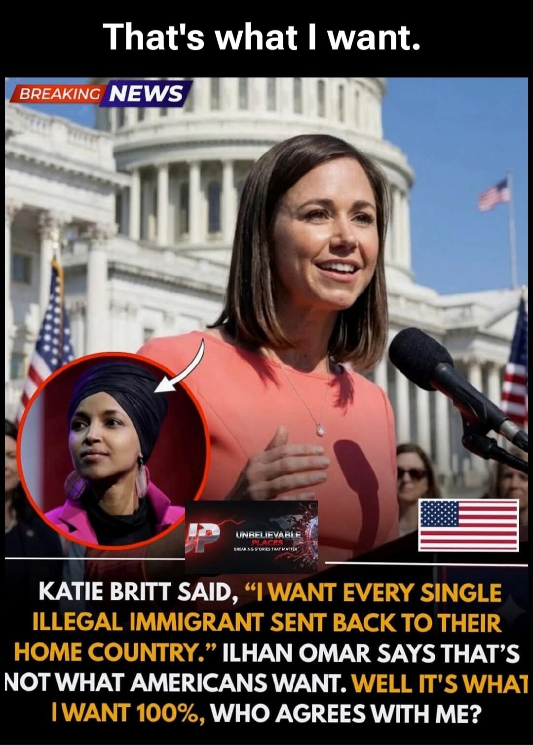 That's what I want. BREAKING NEWS. KATIE BRITT SAID, 