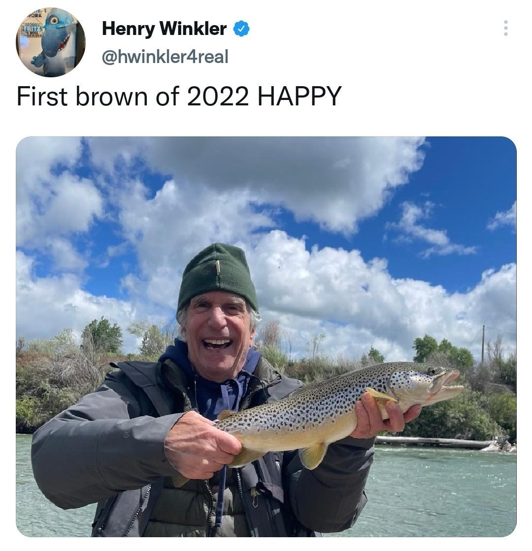 Henry Winkler hwinkler4real ik iy First brown of 2022 HAPPY