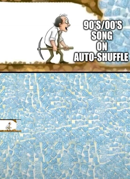 90's/00's song on auto-shuffle