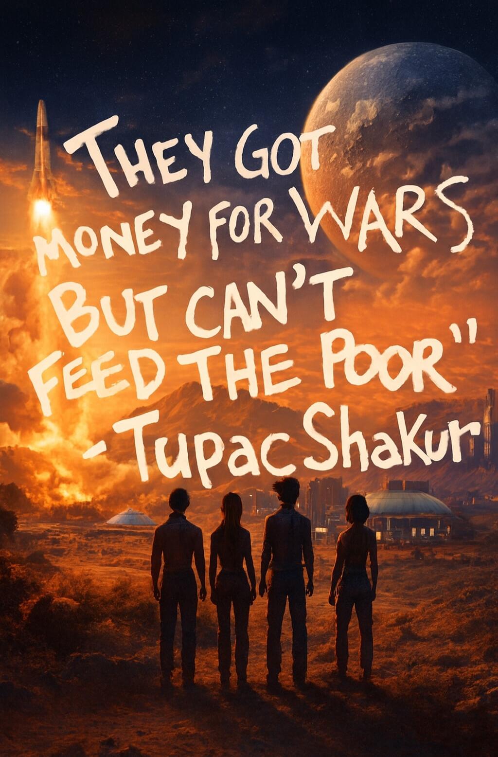They got money for wars but can't feed the poor - Tupac Shakur