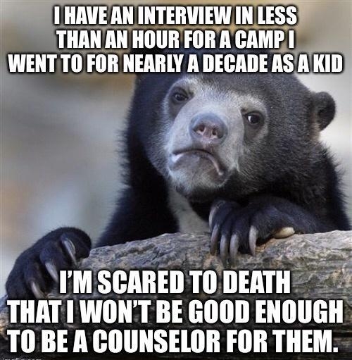 RVE AN INTERVIEW INLESS IIIAII WONT BE lillllll ENOUGH TII BE A COUNSELOR FOR THEM