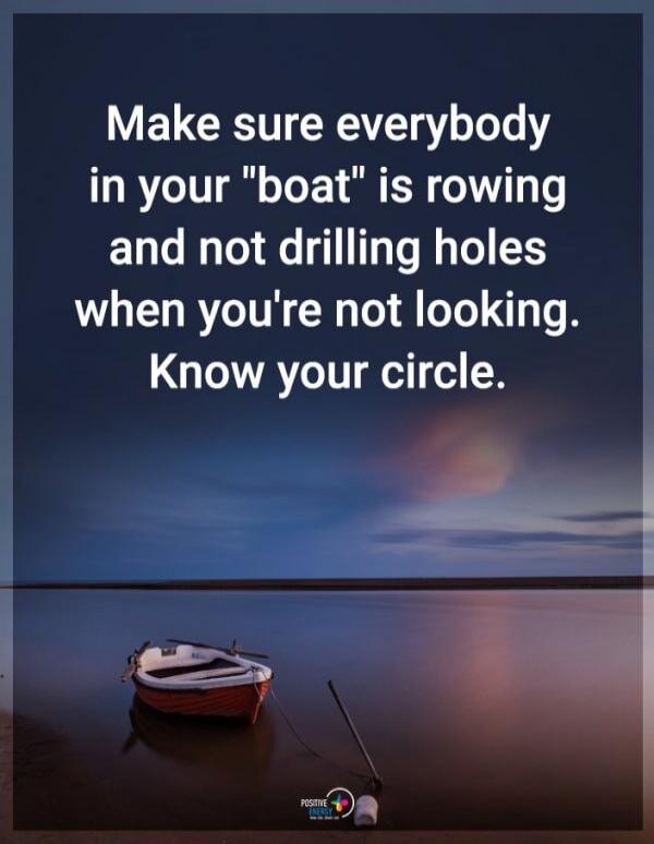 Make sure everybody in your 