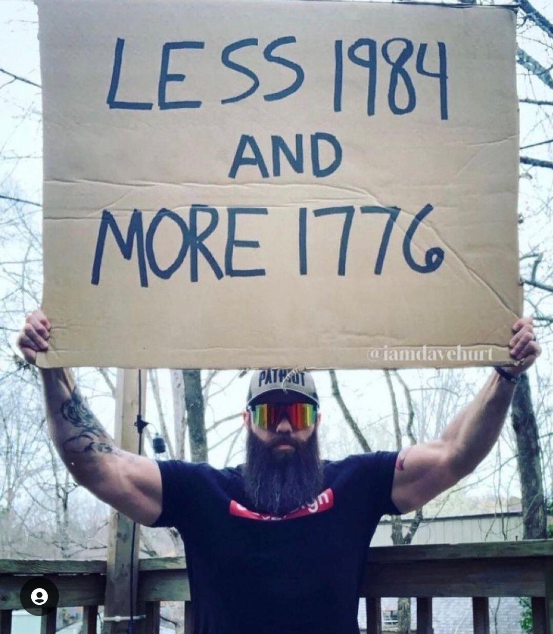 LESS 1984 AND MORE 1776 N v v N S0 d k e F