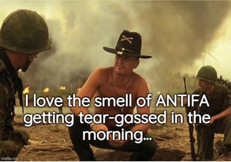 I love the smell of ANTIFA getting tear-gassed in the morning...