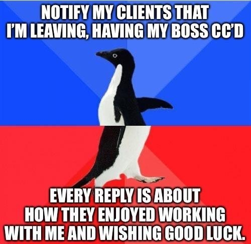 LA AHE T EN L IM LEAVING HAVINGMYBOSS CCD AT AT VAR LTI HOW THEY ENJOYED WORKING WITH ME AND WISHING GOOD LUCK