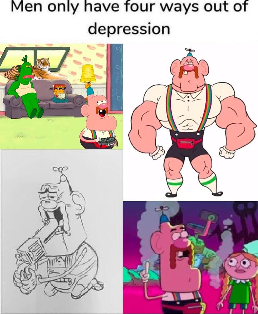 Men only have four ways out of depression