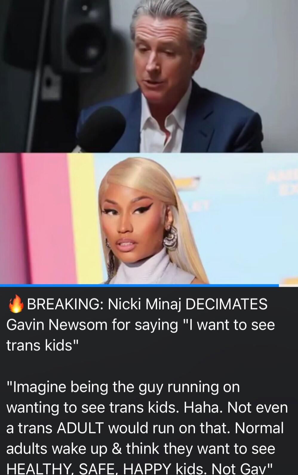 🔥BREAKING: Nicki Minaj DECIMATES Gavin Newsom for saying 