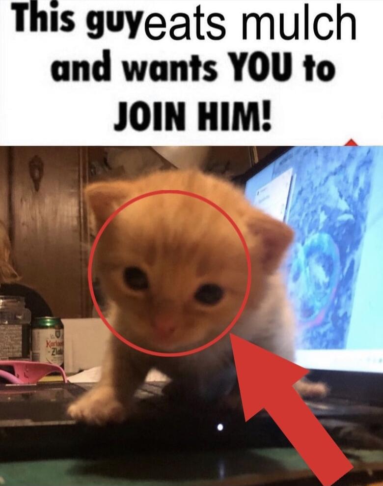 This guyeats mulch and wants YOU to JOIN HIm