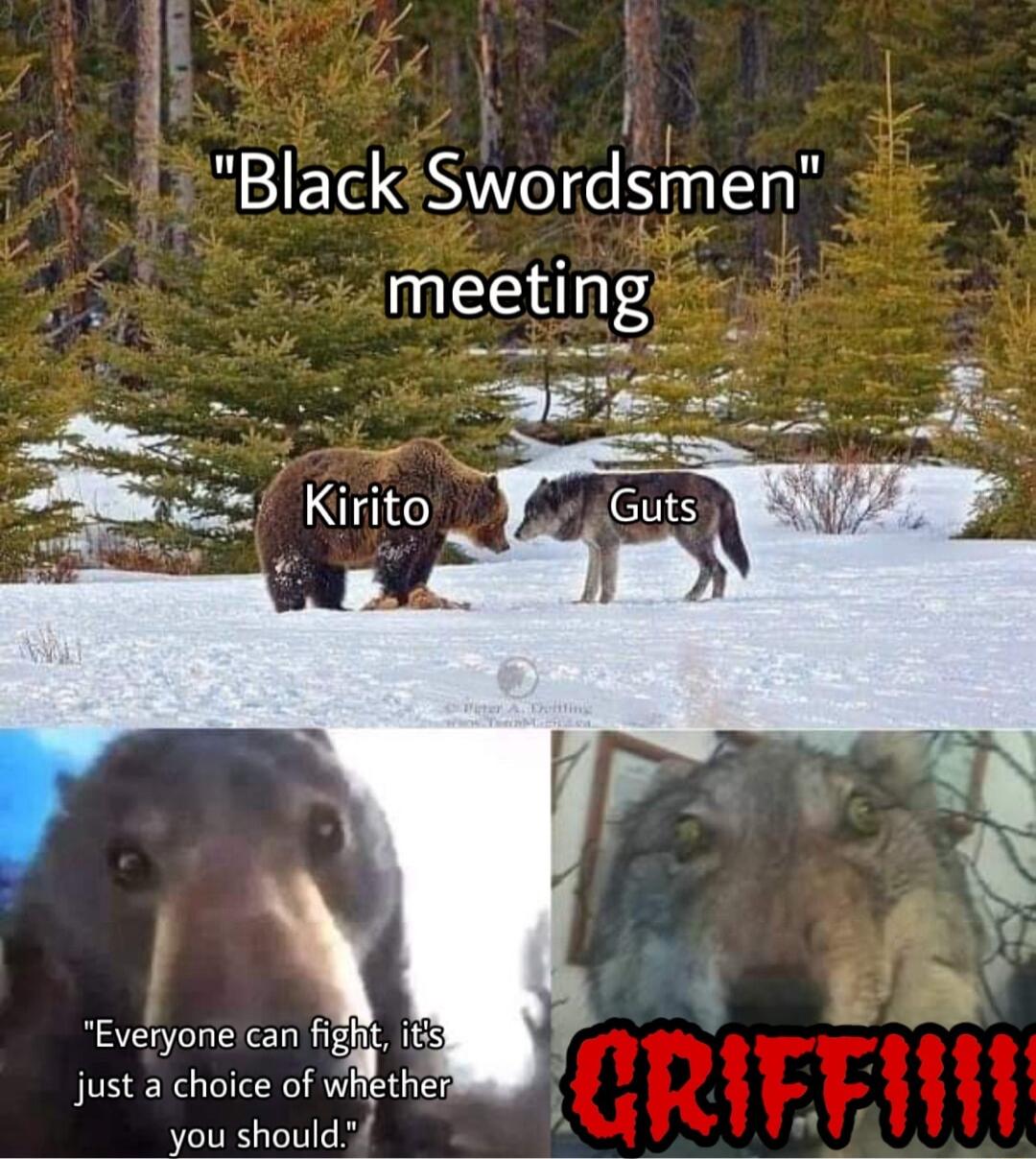 Black Swordsmen meeting just a choice of whether you should