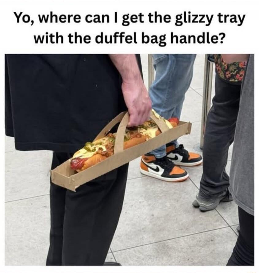 Yo, where can I get the glizzy tray with the duffel bag handle?