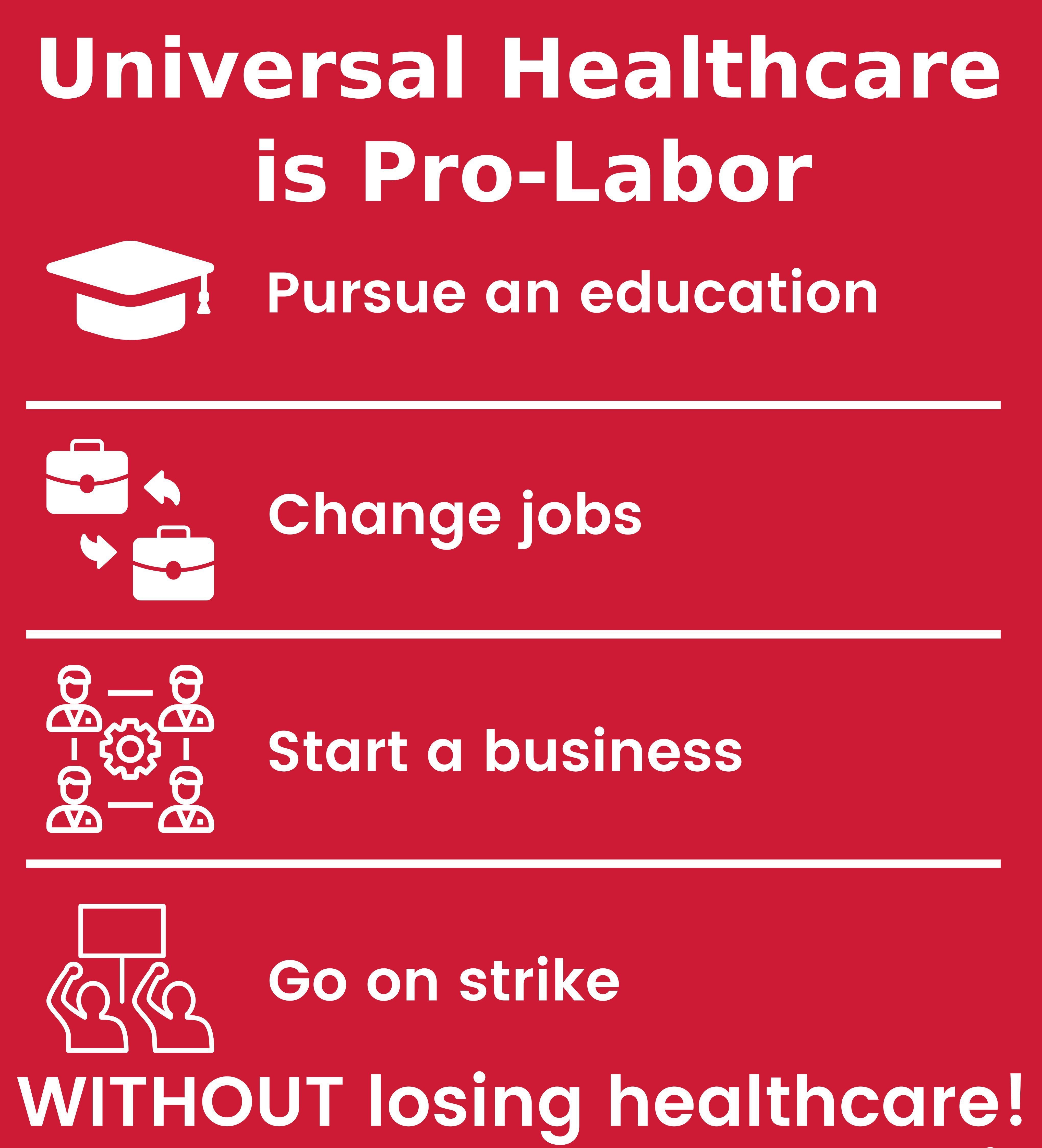Universal Healthcare is Pro Labor s Pursue an educafion ST N TTEEES 8 Change jobs I Go on strike WITHOUT losing healthcare Learn more at wholewashingtonorg