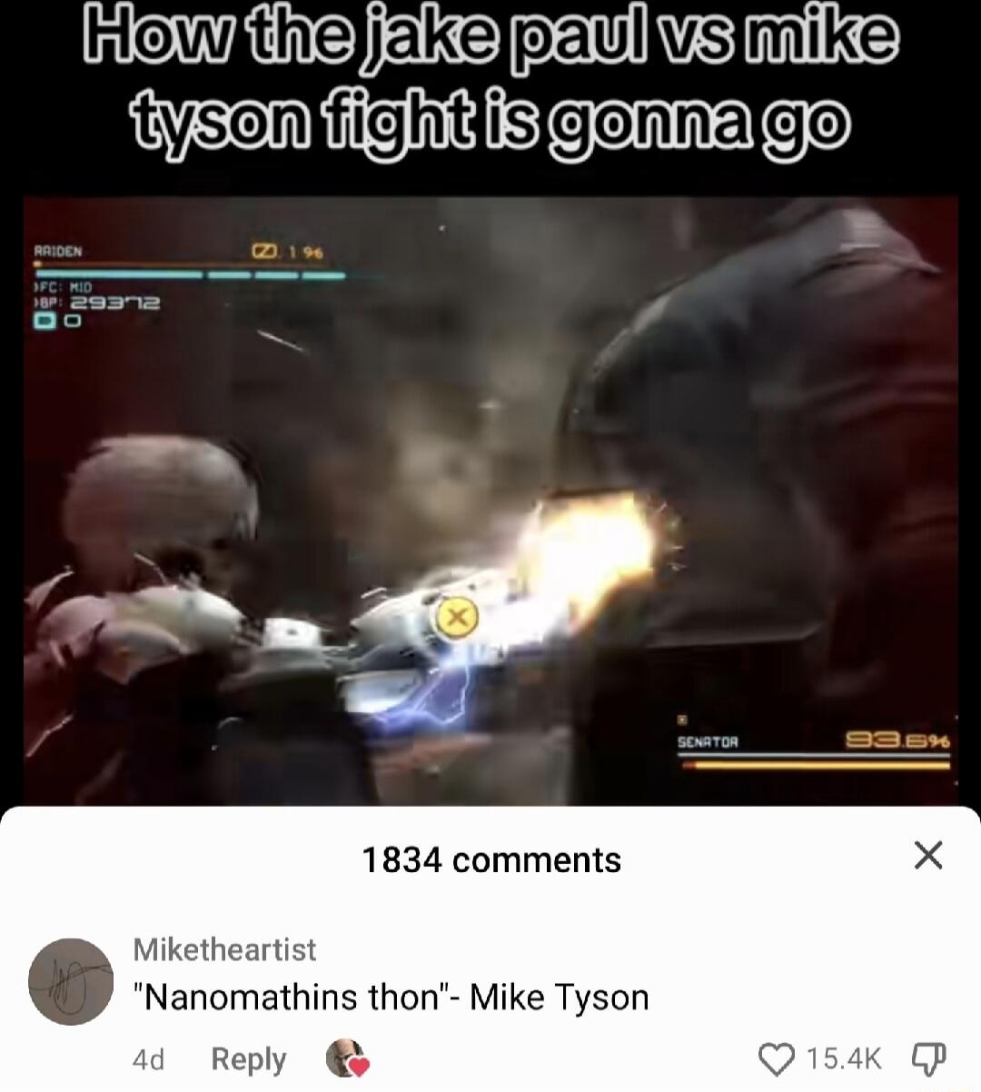 HowathejakelpaullVsimike lSealiightislgonnalge 1834 comments Miketheartist Nanomathins thon Mike Tyson 3