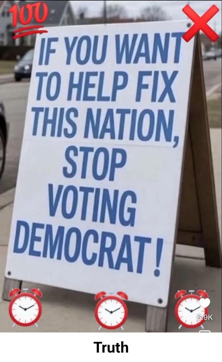 A political sign on a sidewalk reads: 