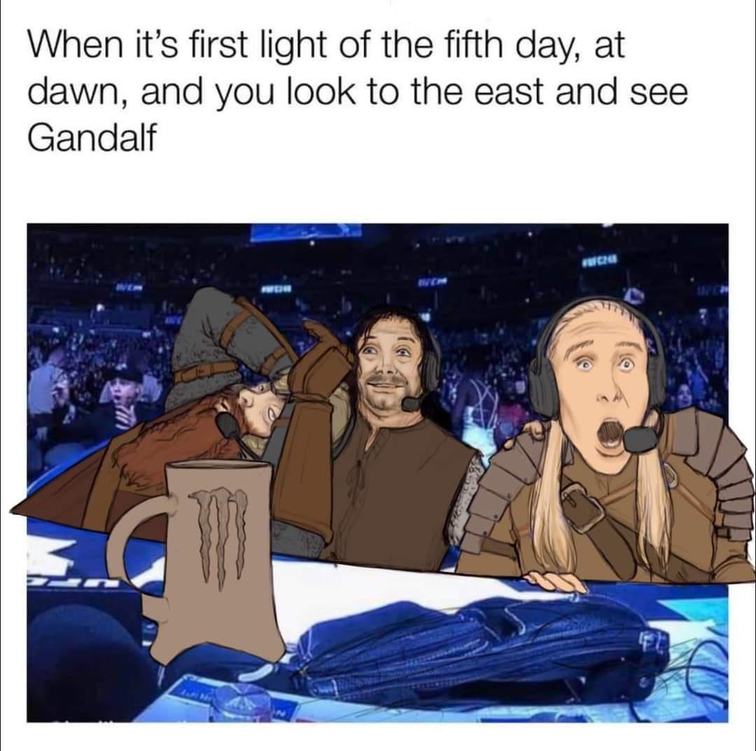 When its first light of the fifth day at dawn and you look to the east and see