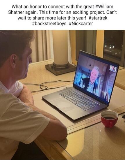 What an honor to connect with the great #William Shatner again. This time for an exciting project. Can’t wait to share more later this year! #startrek #backstreetboys #Nickcarter