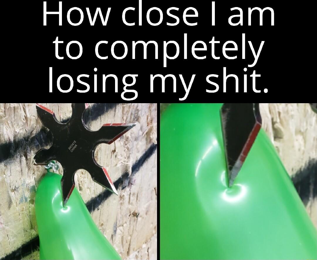 How close am to completely losing my shit W