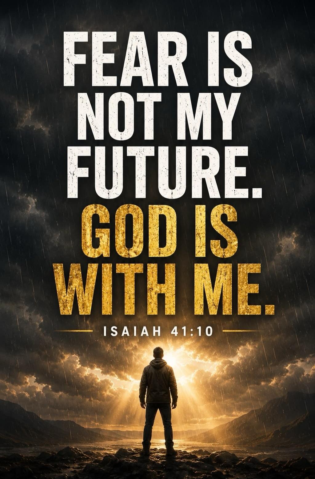FEAR IS NOT MY FUTURE. GOD IS WITH ME. ISAIAH 41:10