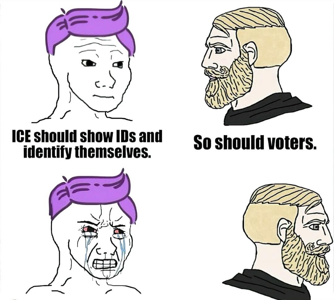 ICE should show IDs and identify themselves. So should voters.