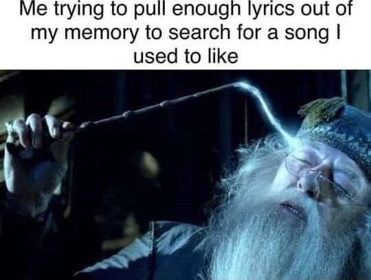 Ve trying to pull enough lyrics out O my memory to search for a song used to like
