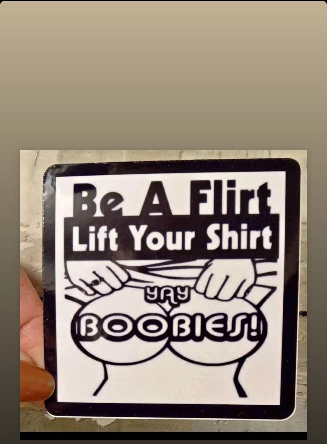 Be A Flirt Lift Your Shirt YAY BOOBIES!