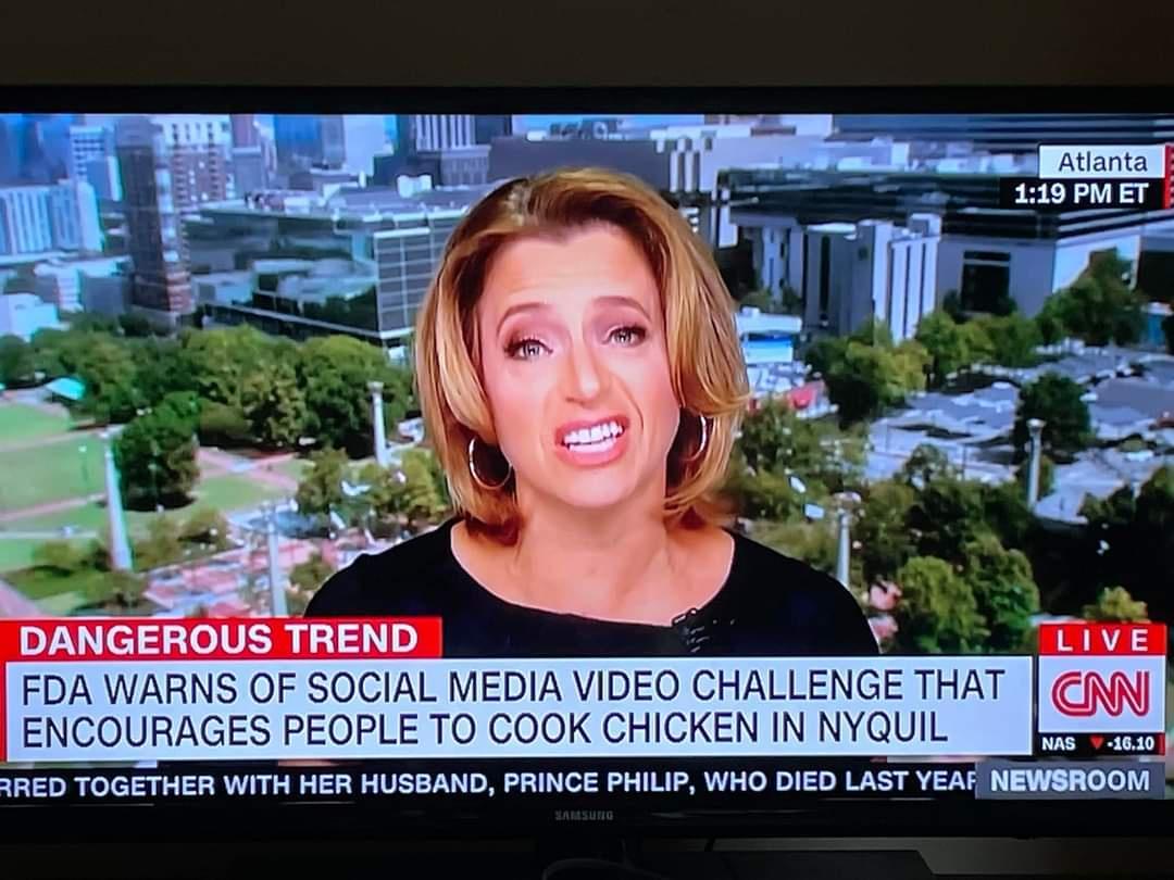 FDA WARNS OF SOCIAL MEDIA VIDEO CHALLENGE THAT ENCOURAGES PEOPLE TO COOK CHICKEN IN NYQUIL 1RED TOGETHER WITH HER HUSBAND PRINCE PHILIP WHO DIED LAST YEAY NEWSHOOM