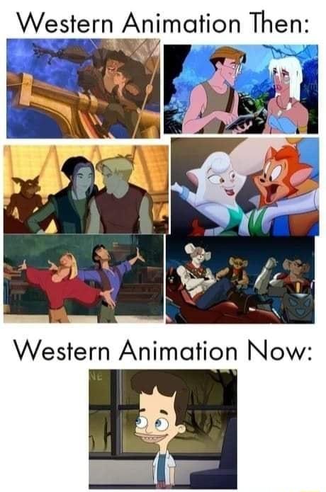 Western Animation Then Western Animation Now
