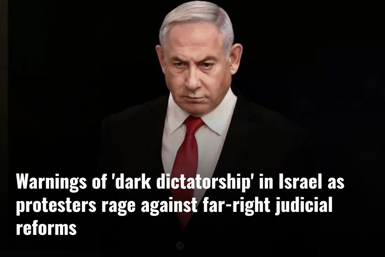 Warnings of dark dictatorship i protesters rage against far right judicial reforms