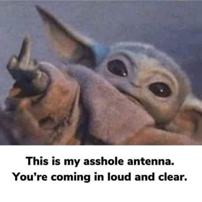 This is my asshole antenna Youre coming in loud and clear