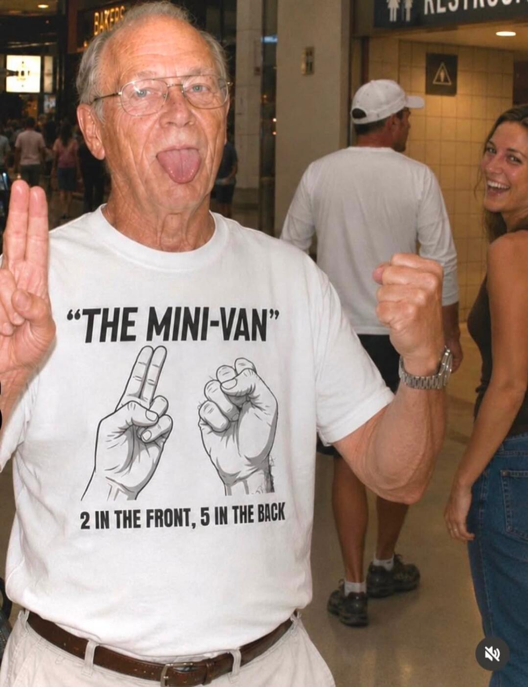 THE MINI-VAN 2 IN THE FRONT, 5 IN THE BACK
