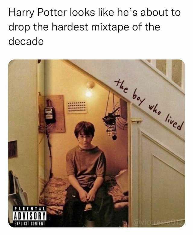 Harry Potter looks like hes about to drop the hardest mixtape of the decade PiRENTIL
