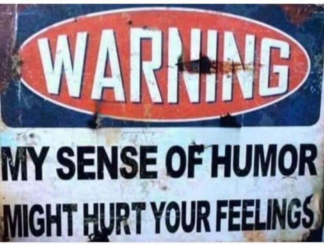 WARNING MY SENSE OF HUMOR MIGHT HURT YOUR FEELINGS