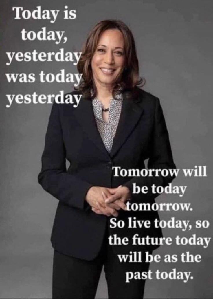 Today is today, yesterday was today yesterday. Tomorrow will be today tomorrow. So live today, so the future today will be as the past today.