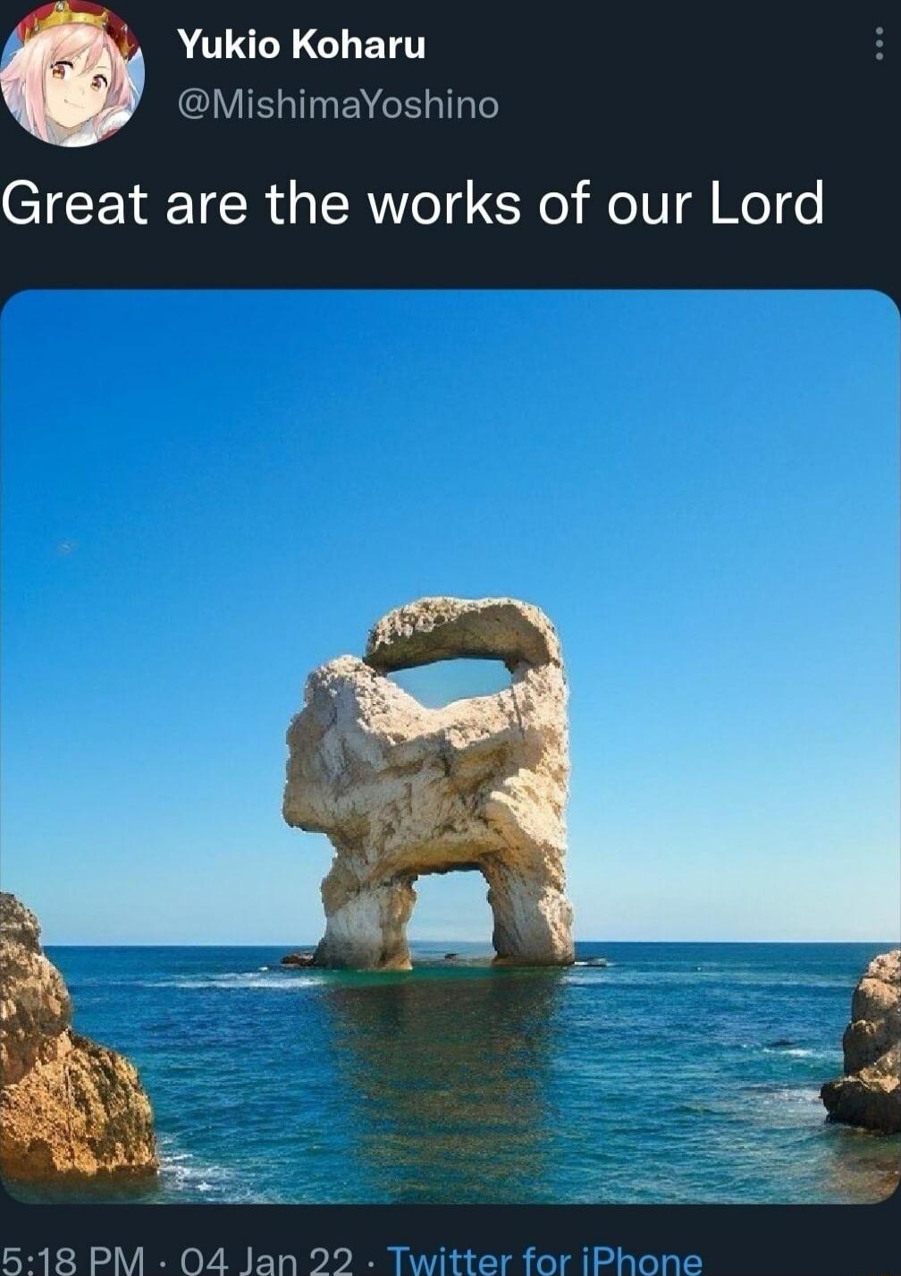 A LG GLETT T ENCERITT Great are the works of our Lord 518 PM 04 Jan 22 Twitter for iPhon