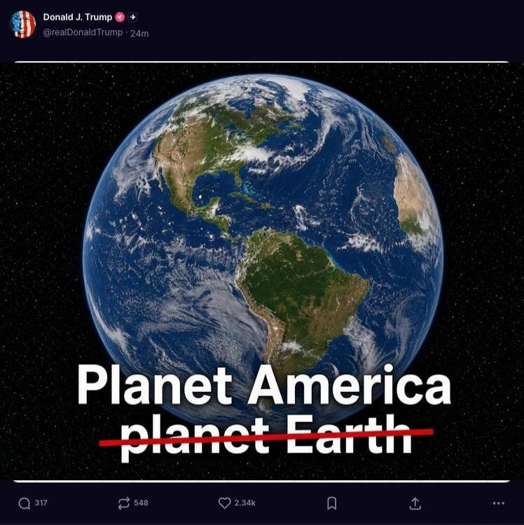 Planet America planet Earth