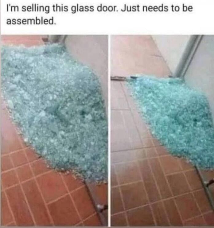 I'm selling this glass door. Just needs to be assembled.
