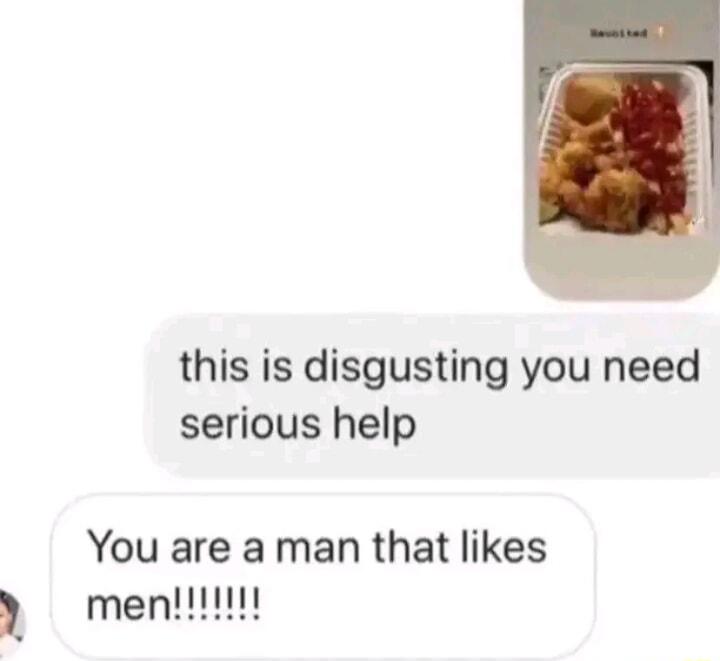 this is disgusting you need serious help You are a man that likes