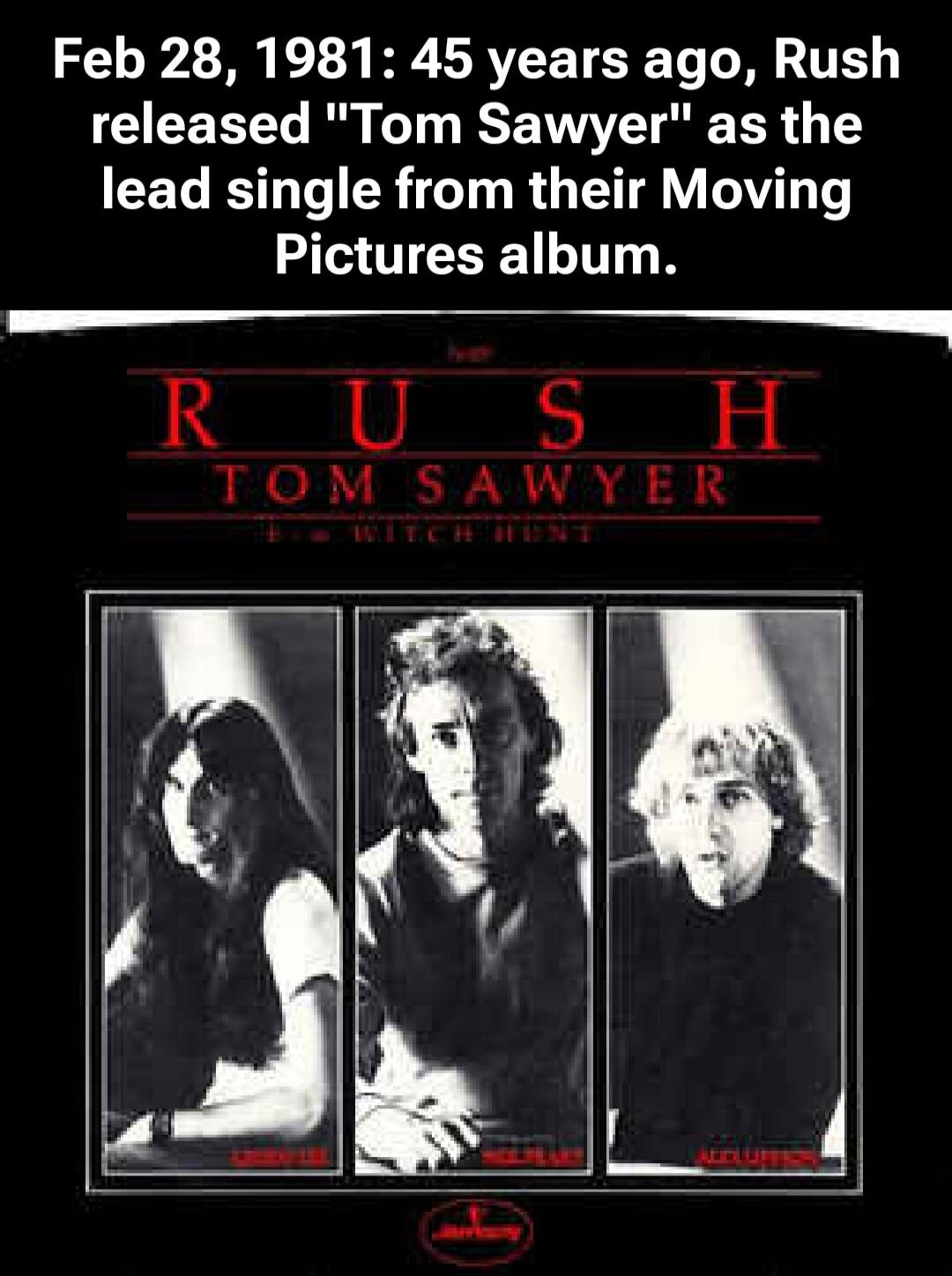 Feb 28, 1981: 45 years ago, Rush released 
