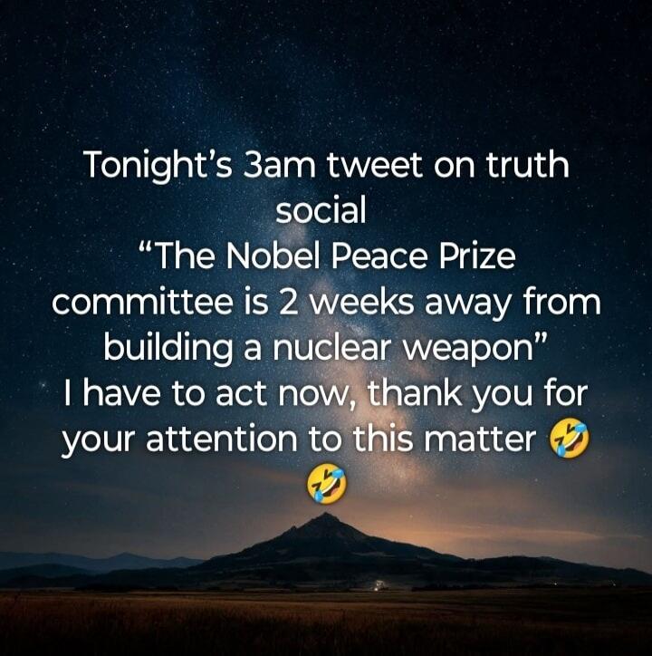 Tonight's 3am tweet on truth social 