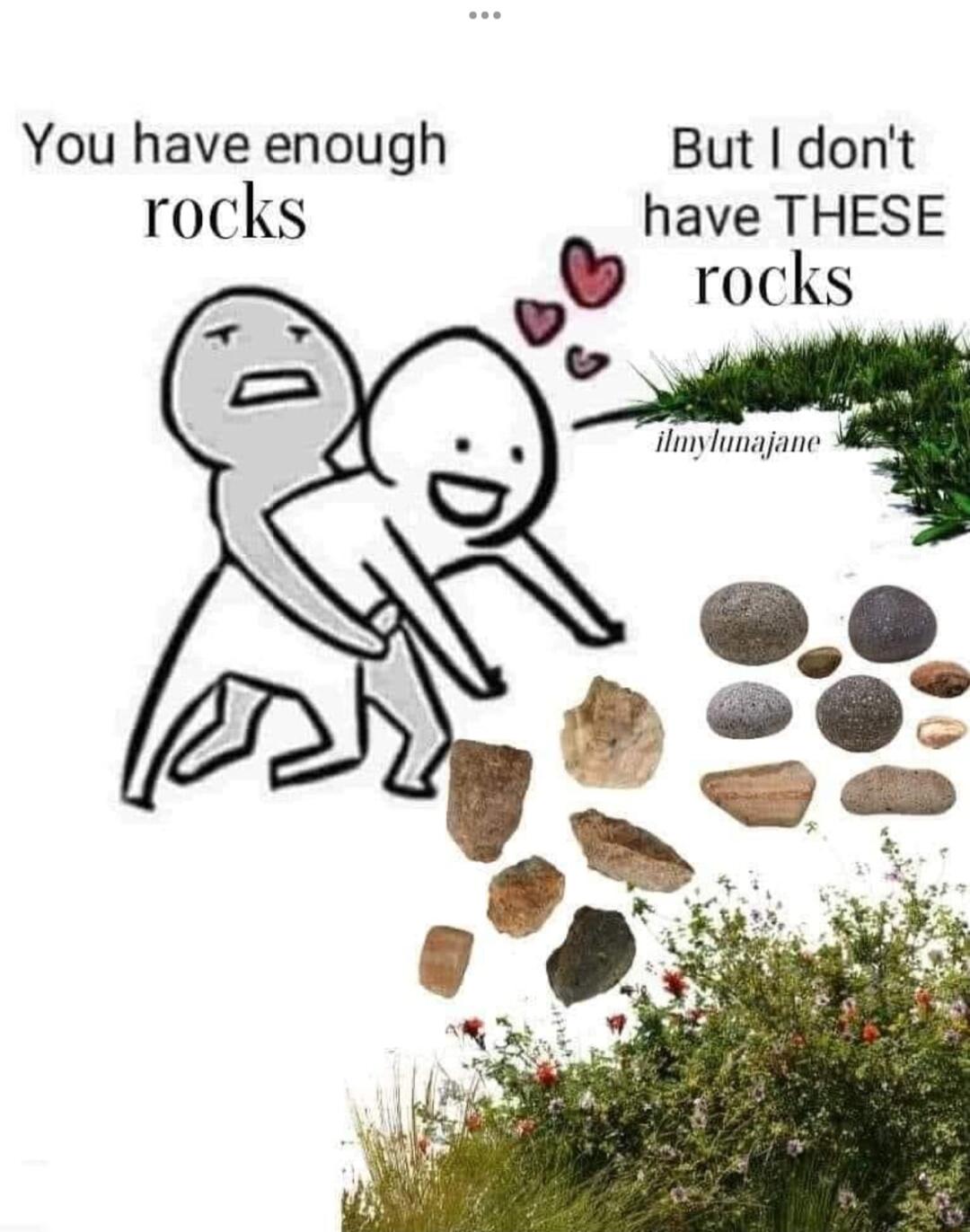 You have enough But dont rocks have THESE rocks