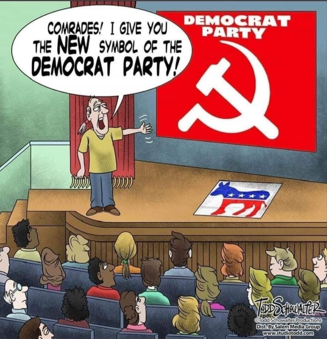 COMRADES! I GIVE YOU THE NEW SYMBOL OF THE DEMOCRAT PARTY! DEMOCRAT PARTY