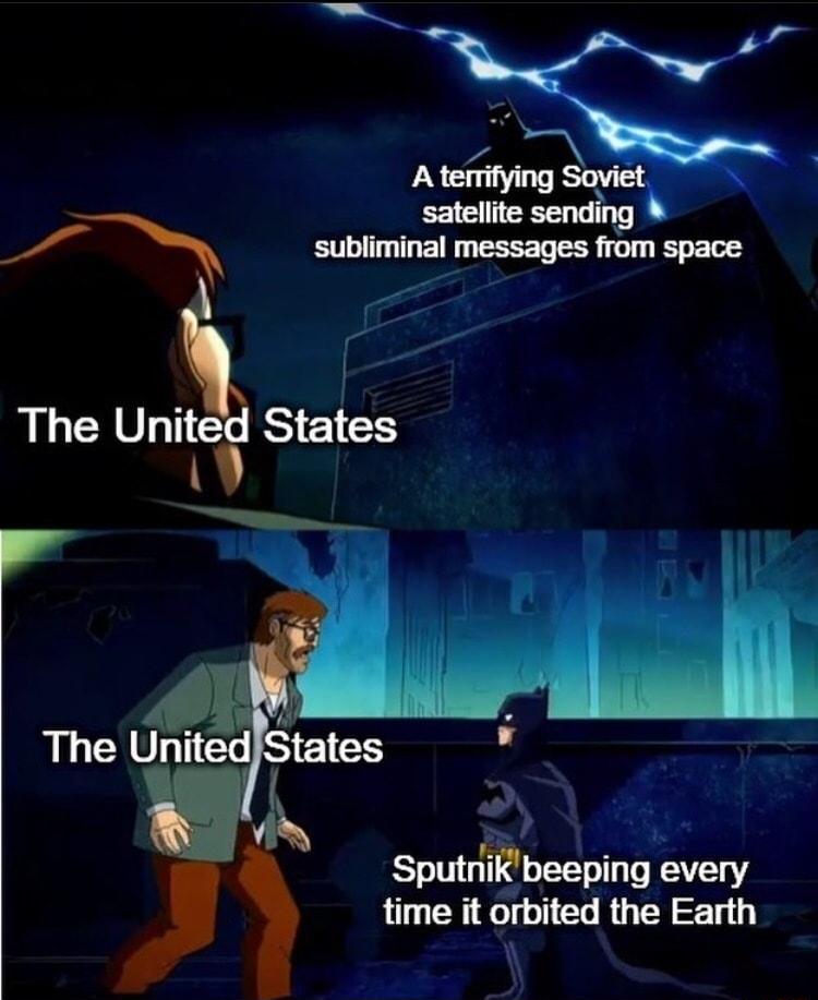 The United States N s Sputnikbeeping every time it orbited the Earth