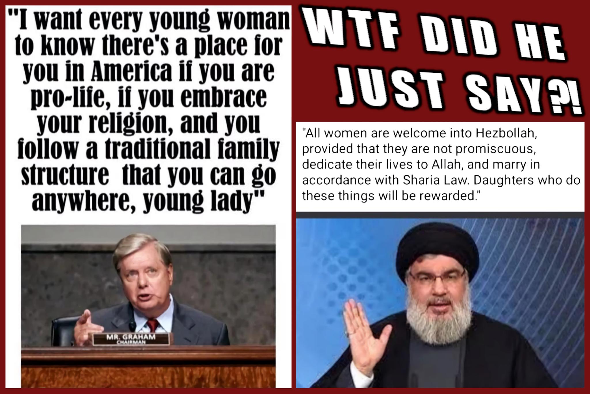 want every young woman fo know theres a place for WTE D10 W you in America if you are pro liie if you embrace your religion and you follow a traditional family All women are welcome into Hezbollah provided that they are not promiscuous dedicate their lives to Allah and marry in structure that you can 80 anywhere young lady accordance with Sharia Law Daughters who do these things will be rewarded M