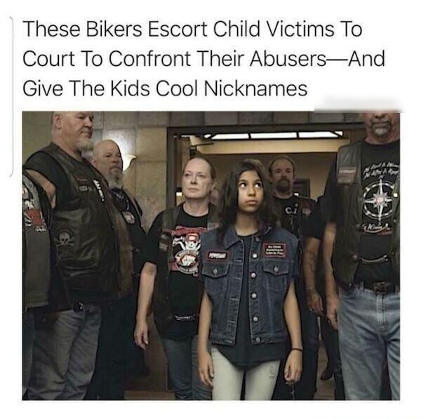 These Bikers Escort Child Victims To Court To Confront Their AbusersAnd Give The Kids Cool Nicknames