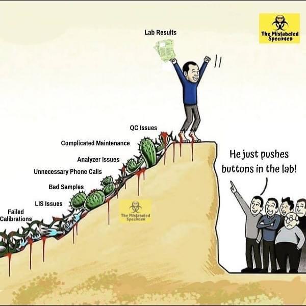 Lab Results TogMisiabeled Complicated Maintenance i He just pushes buttons in the lab Analyzer Issues Unnecessary Phone Calls