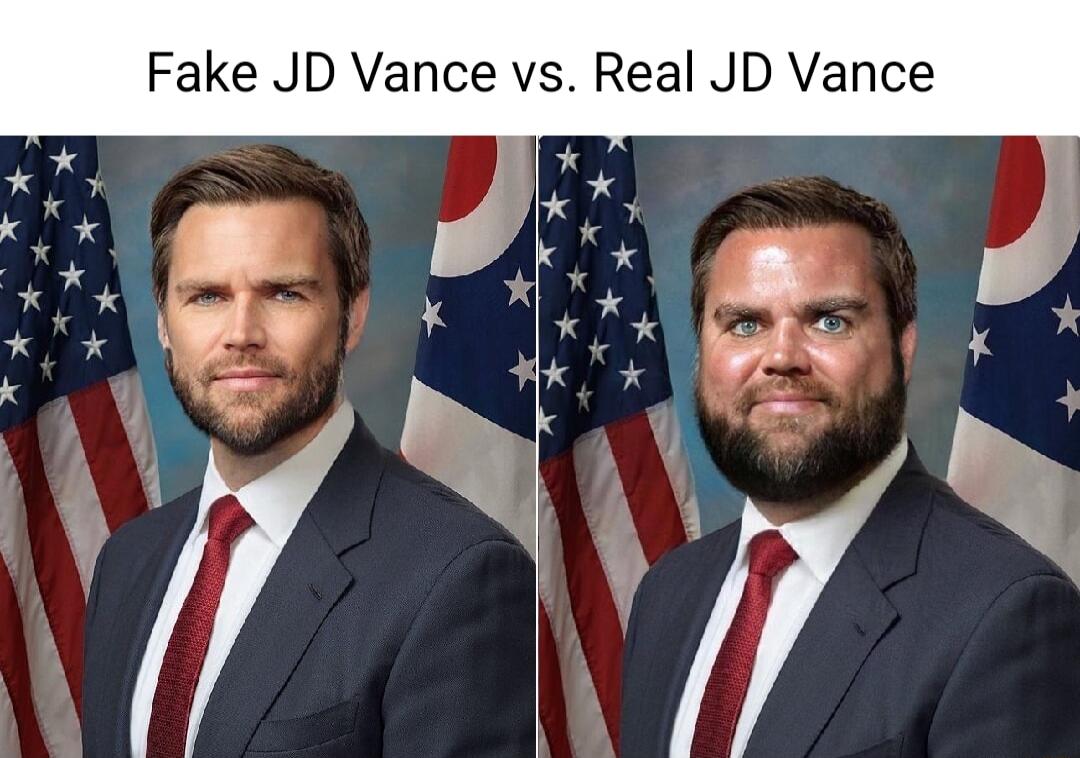 Fake JD Vance vs Real JD Vance