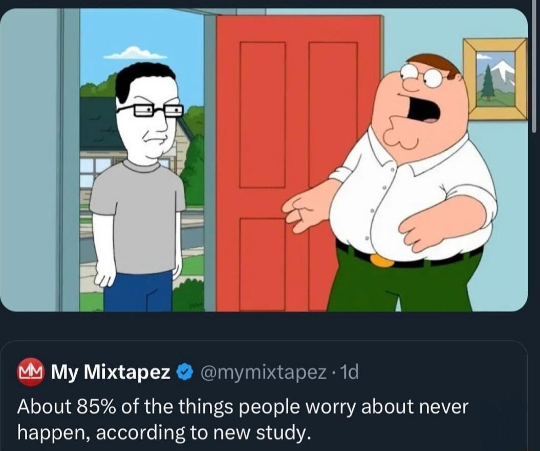 My Mixtapez mymixtapez 1d About 85 of the things people worry about never happen according to new study
