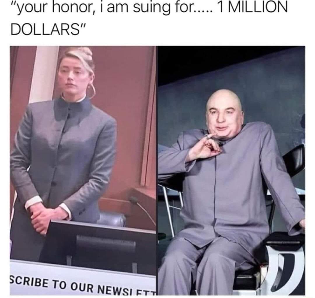 your honor am suing for 1 MILLION DOLLARS