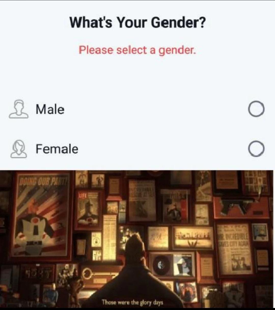 Whats Your Gender Male Female