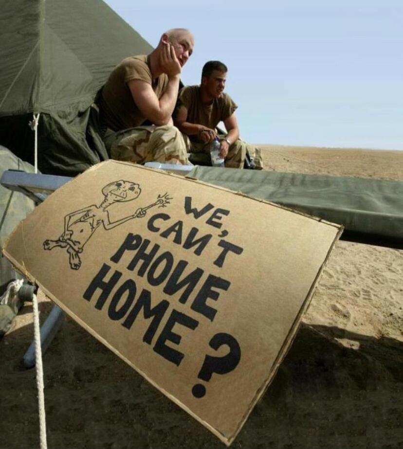 WE CAN'T PHONE HOME?